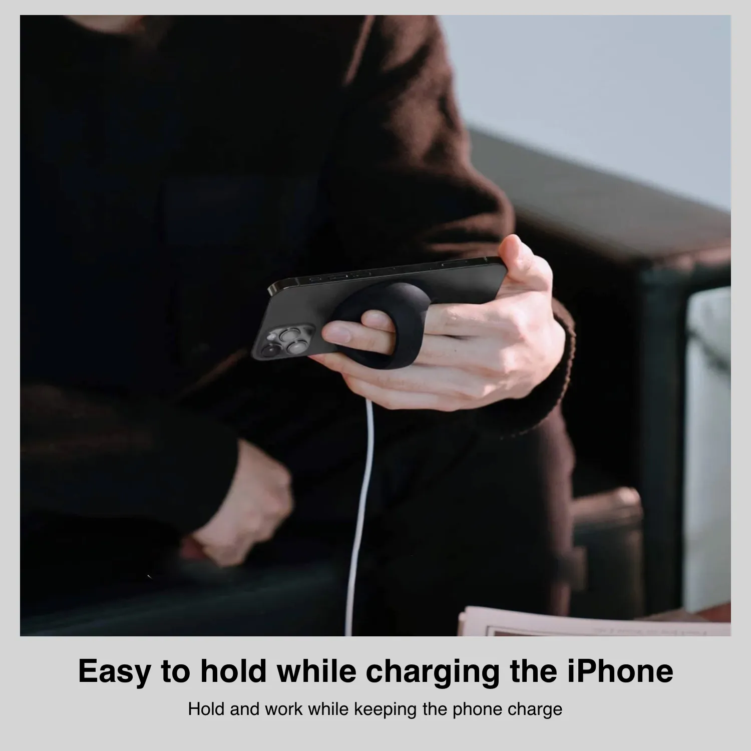 MagSafe Charger Grip Case with easy to hold