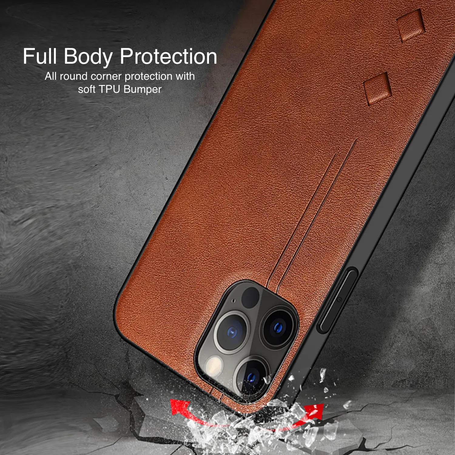 Leather case for iPhone Series with full body protection