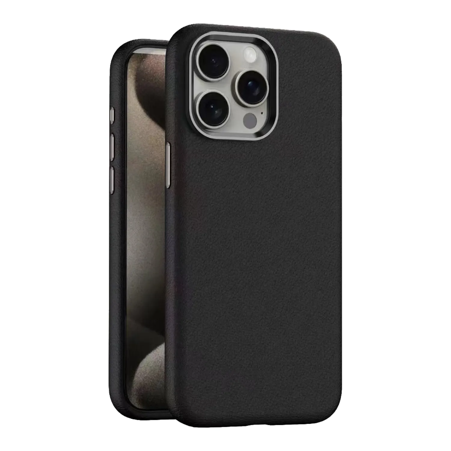 captese premium leather case for iPhone 15 pro max black color captese premium leather case for iPhone 15 pro max black color